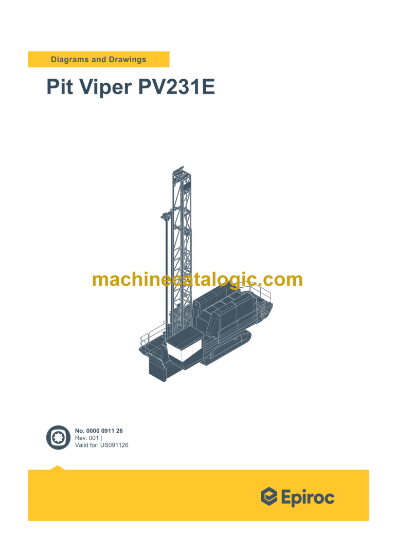 Epiroc Pit Viper PV231E Diagrams and Drawings Manual