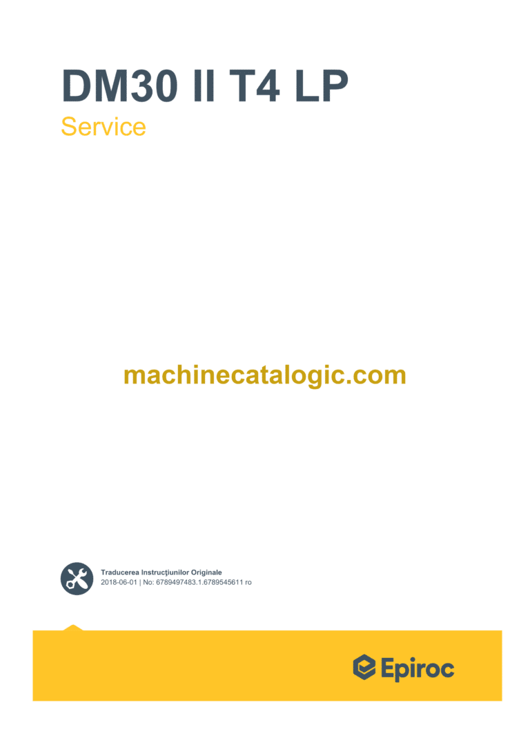 Epiroc DM30 II T4 LP CE Service Manual (Romanian)