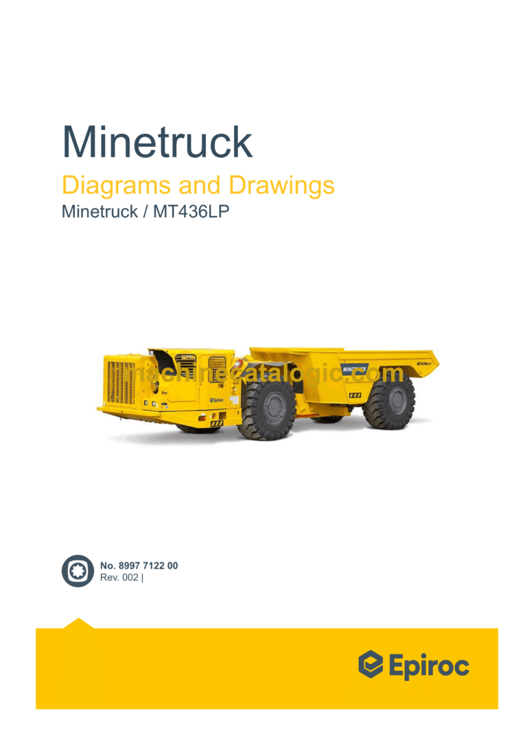 Epiroc Minetruck MT436LP Diagrams and Drawings Manual