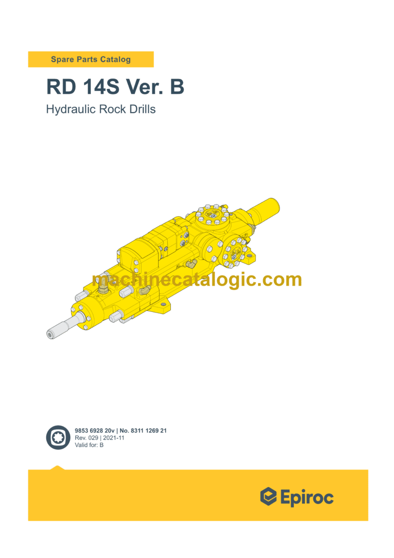 Epiroc Hydraulic Rock Drills RD 14S Ver. B Parts Catalog