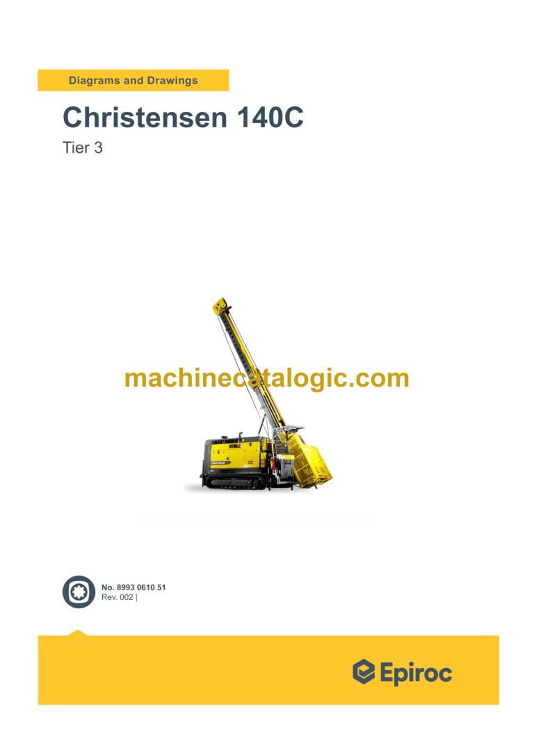 Epiroc Christensen 140C Tier 3 Diagrams and Drawings Manual