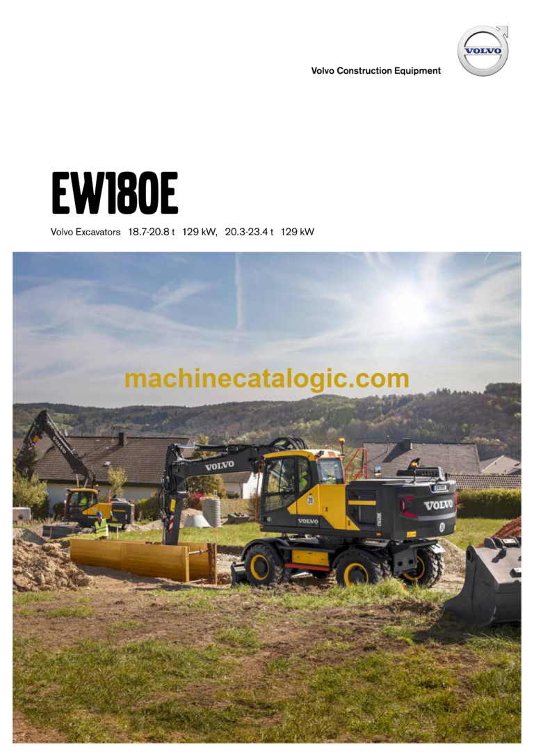 Volvo EW180E Hydraulic Crawler Excavator Service &amp; Repair Manual