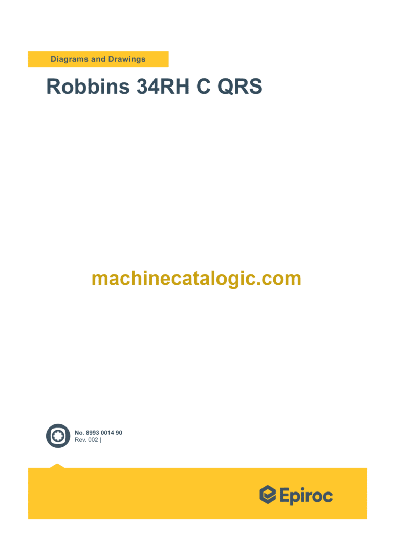 Epiroc Robbins 34RH C QRS Diagrams and Drawings Manual