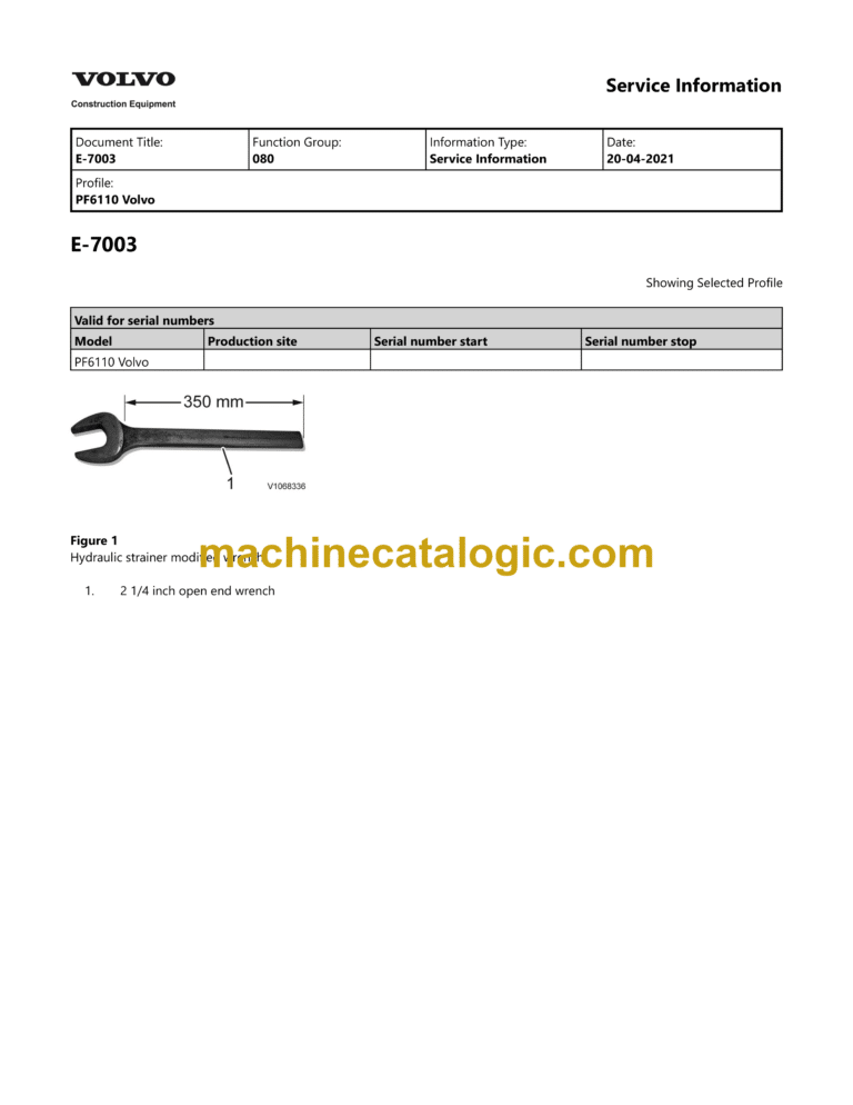 Volvo PF6110 Wheeled Paver Service & Repair Manual