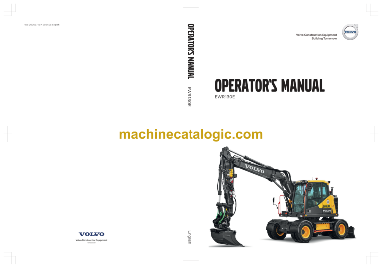Volvo EWR130E Wheeled Excavator Operator's Manual