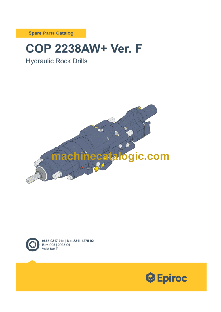 Epiroc COP 2238AW+ Version F Hydraulic Rock Drills Parts Catalog