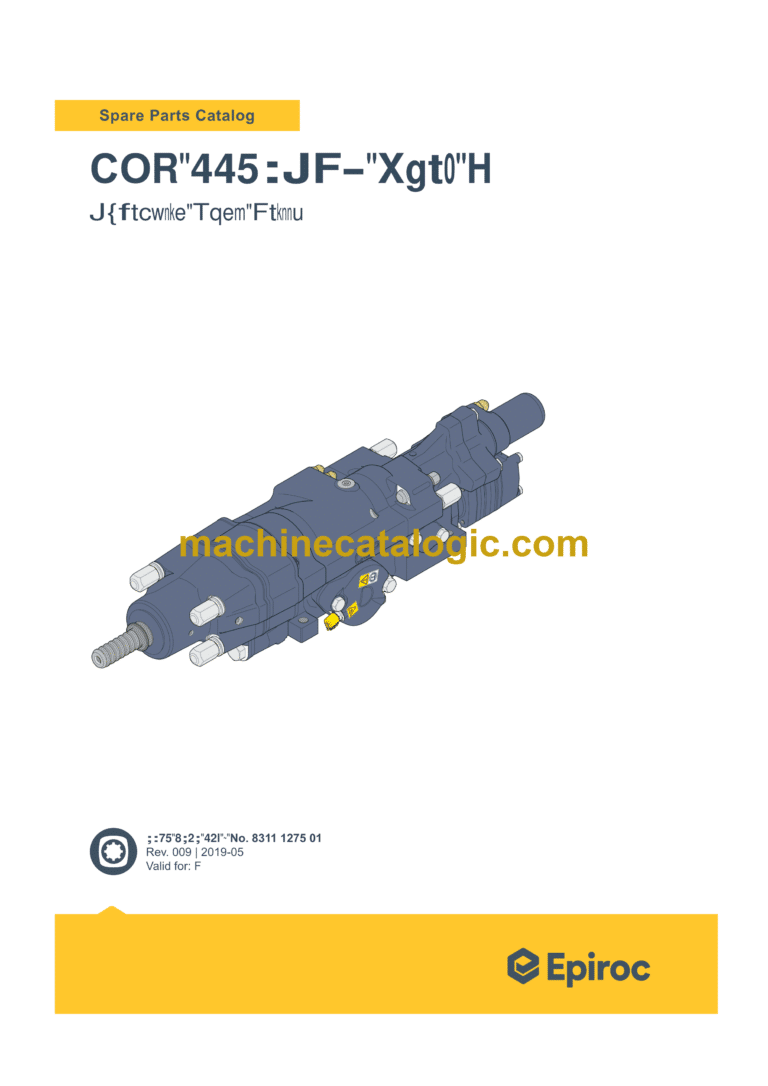 Epiroc COP 2238HD+ Version F Hydraulic Rock Drills Parts Catalog