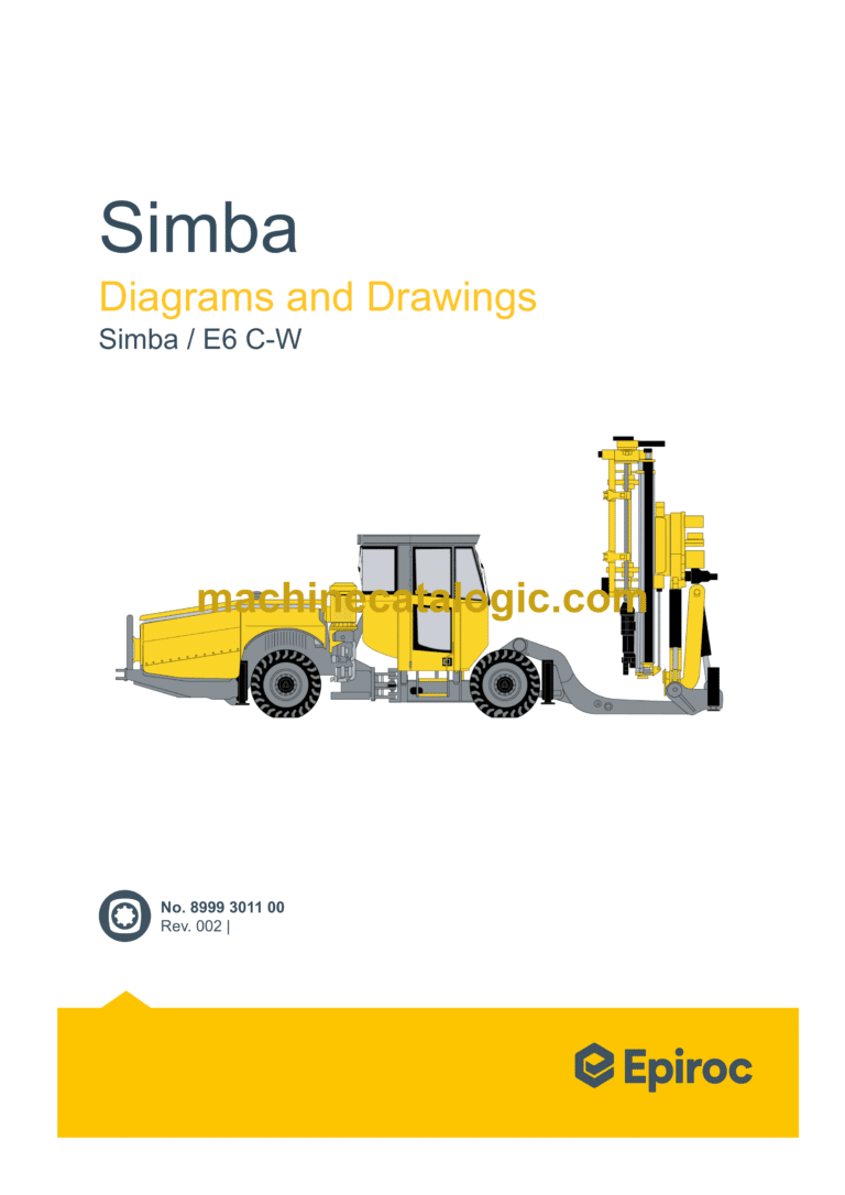 Epiroc Simba E6 C-W Diagrams and Drawings Manual