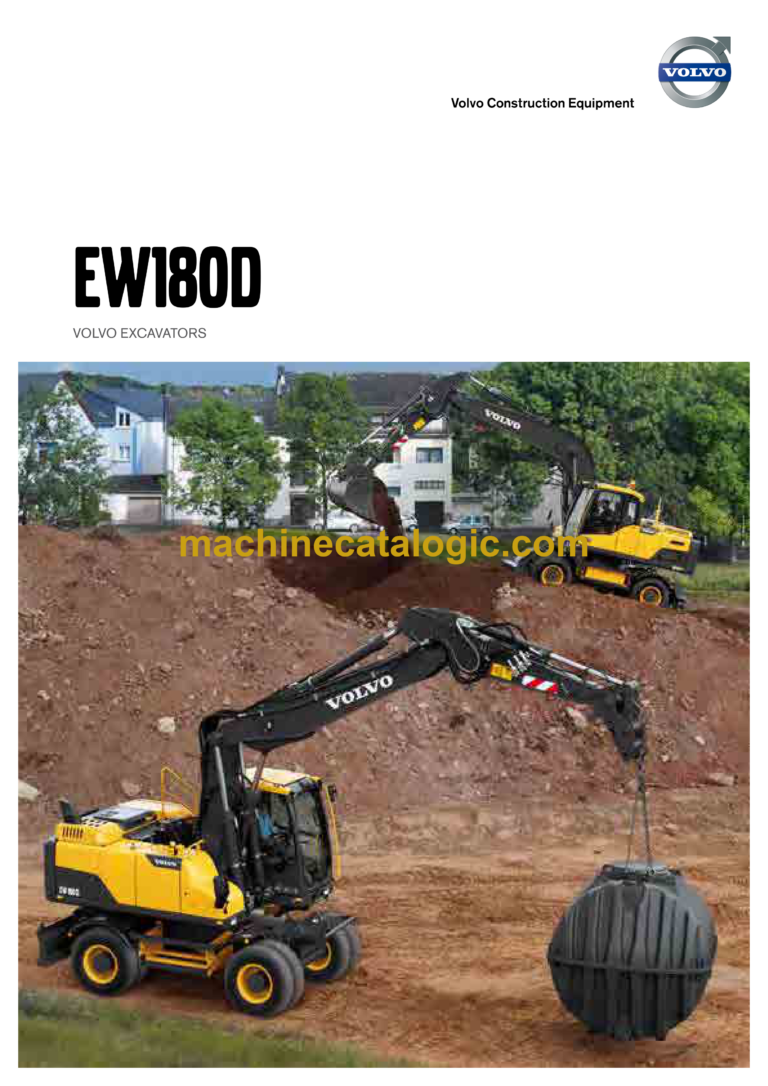 Volvo EW180D Hydraulic Crawler Excavator Service &amp; Repair Manual