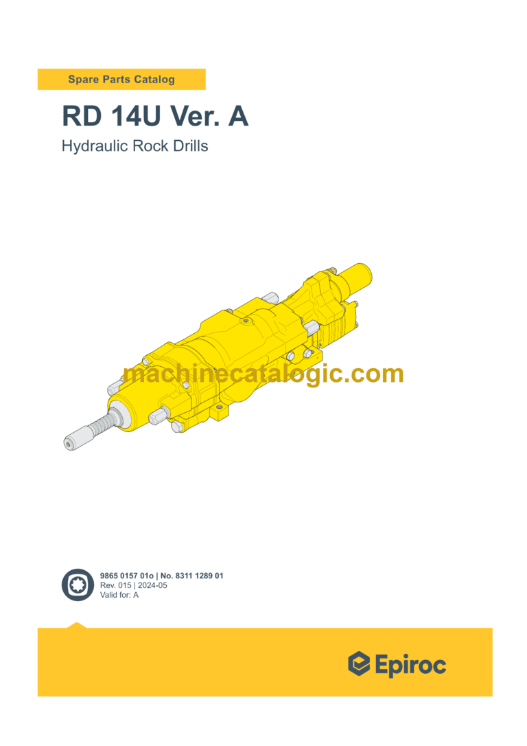 Epiroc Hydraulic Rock Drills RD 14U Version A Parts Catalog