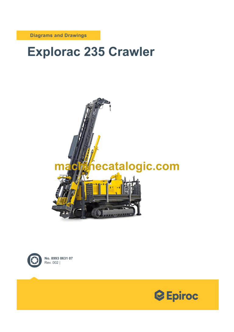 Epiroc Explorac 235 Crawler Diagrams and Drawings Manual