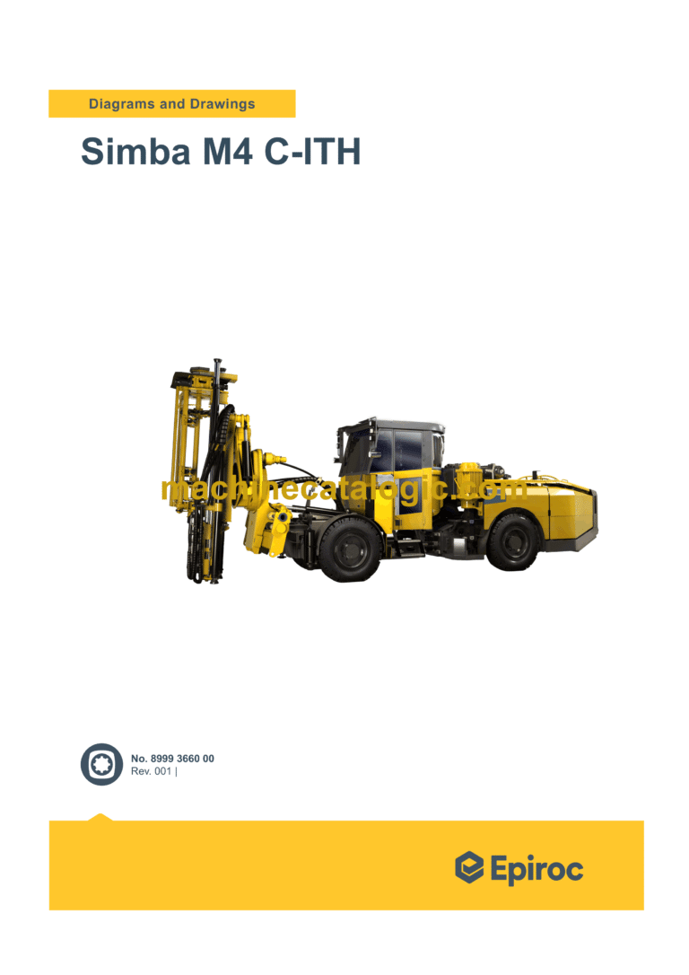 Epiroc Simba M4 C-ITH Diagrams and Drawings Manual