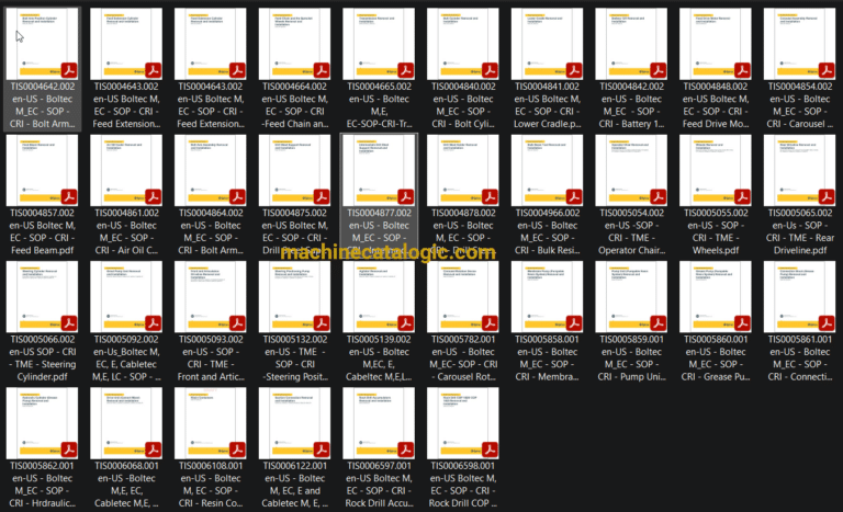 Epiroc Boltec EC Component Removal and Installation Instructions