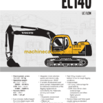 Volvo EC140 LCM Hydraulic Crawler Excavator Service & Repair Manual
