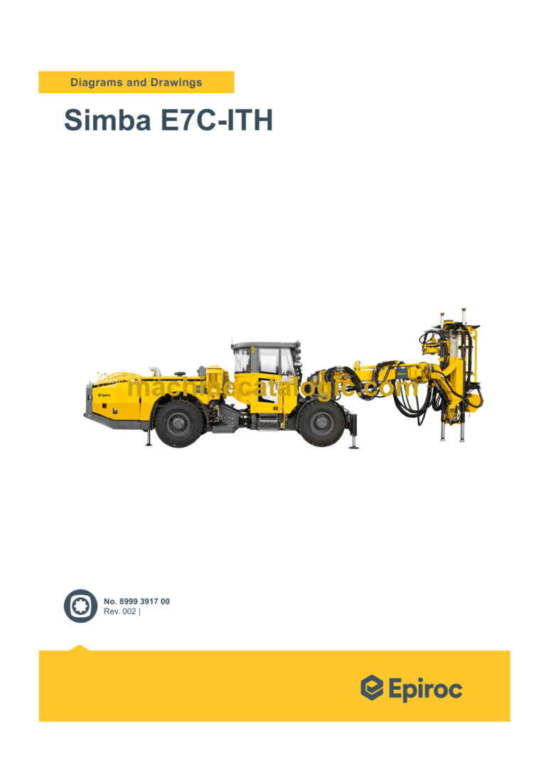 Epiroc Simba E7C-ITH Diagrams and Drawings Manual