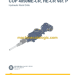 Epiroc COP 4050ME-CR, 4050HE-CR Version P Hydraulic Rock Drills Parts Catalog