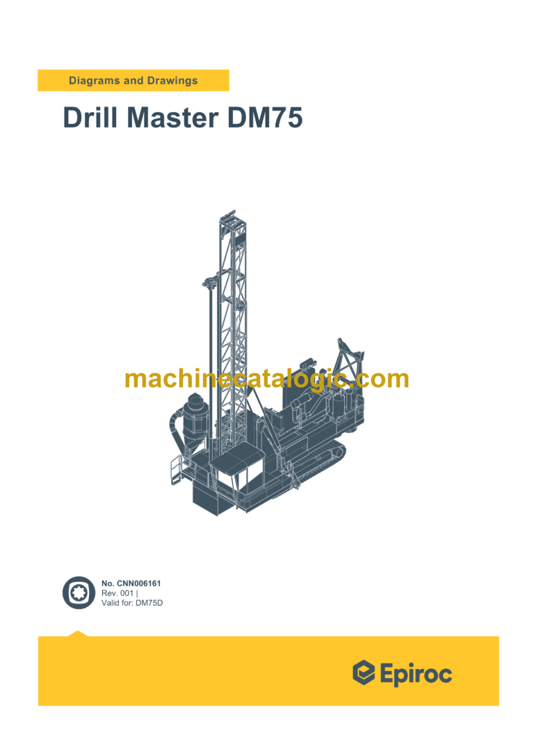 Epiroc Drill Master DM75 Diagrams and Drawings Manual