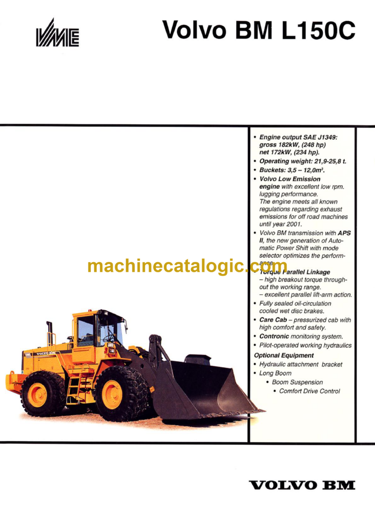 Volvo BM L150C Wheel Loader Service & Repair Manual