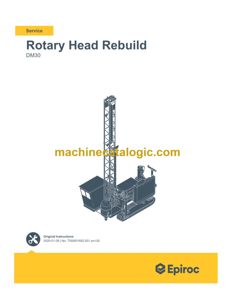 Epiroc DM30 Rotary Head Rebuild Service Manual