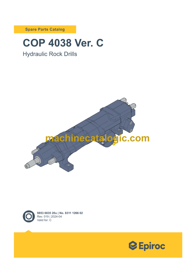Epiroc COP 4038 Version C Hydraulic Rock Drills Parts Catalog