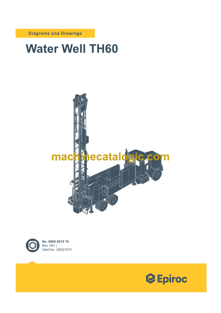 Epiroc Water Well TH60 Diagrams and Drawings Manual