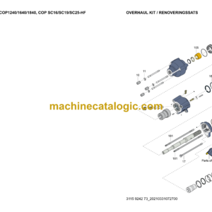 Epiroc COP SC25-HF Version G Hydraulic Rock Drills Parts Catalog