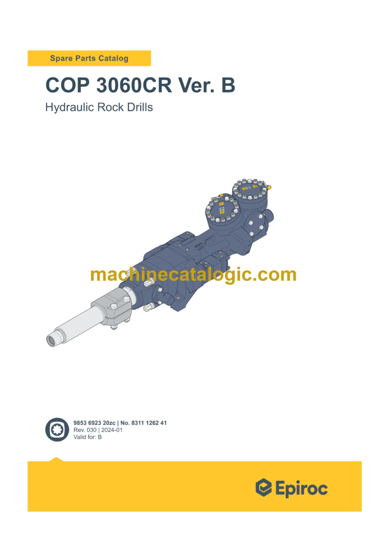 Epiroc COP 3060CR Version B Hydraulic Rock Drills Parts Catalog