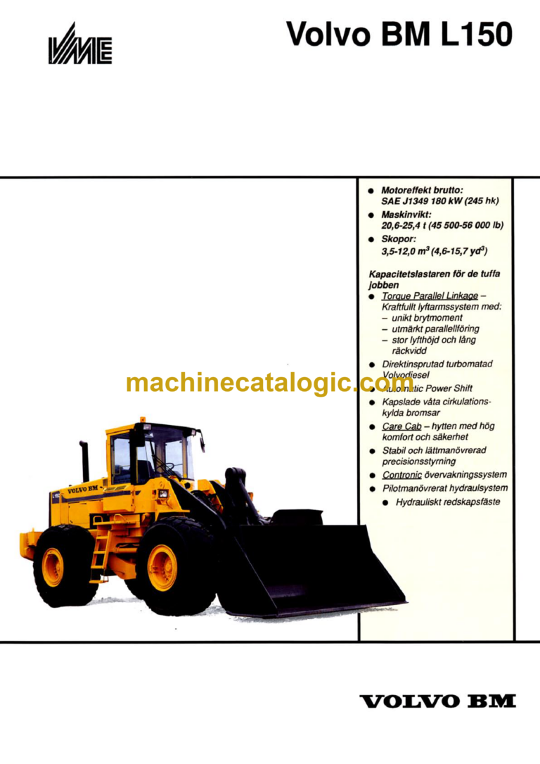 Volvo BM L150 Wheel Loader Service & Repair Manual