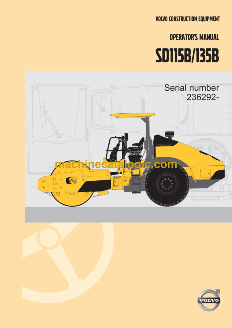Volvo SD115B, S135B Roller Operator's Manual