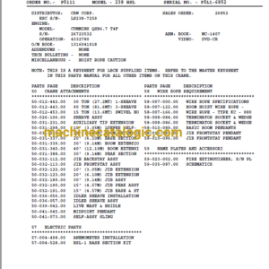 Link Belt Cranes 248 Hylab 5 Parts Catalog