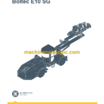 Epiroc Boltec E10 SG Diagrams and Drawings Manual
