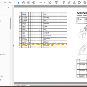 Volvo G940 Motor Grader Parts Catalog