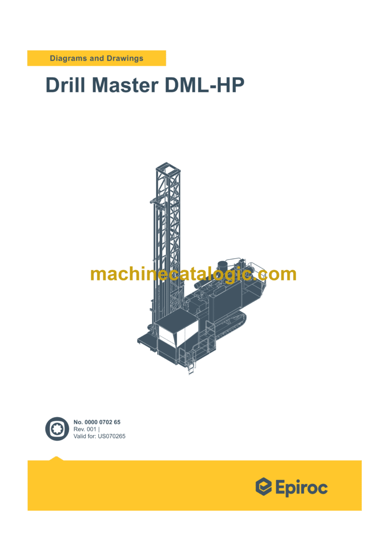 Epiroc Drill Master DML-HP Diagrams and Drawings Manual