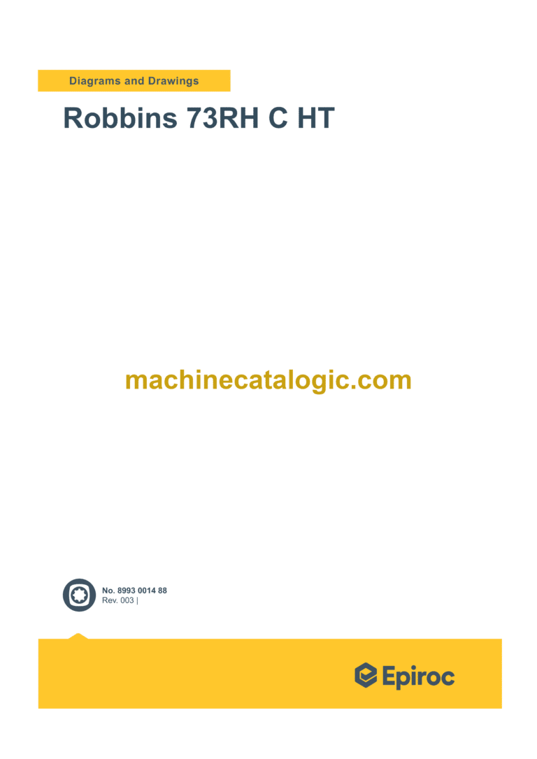 Epiroc Robbins 73RH C HT Diagrams and Drawings Manual