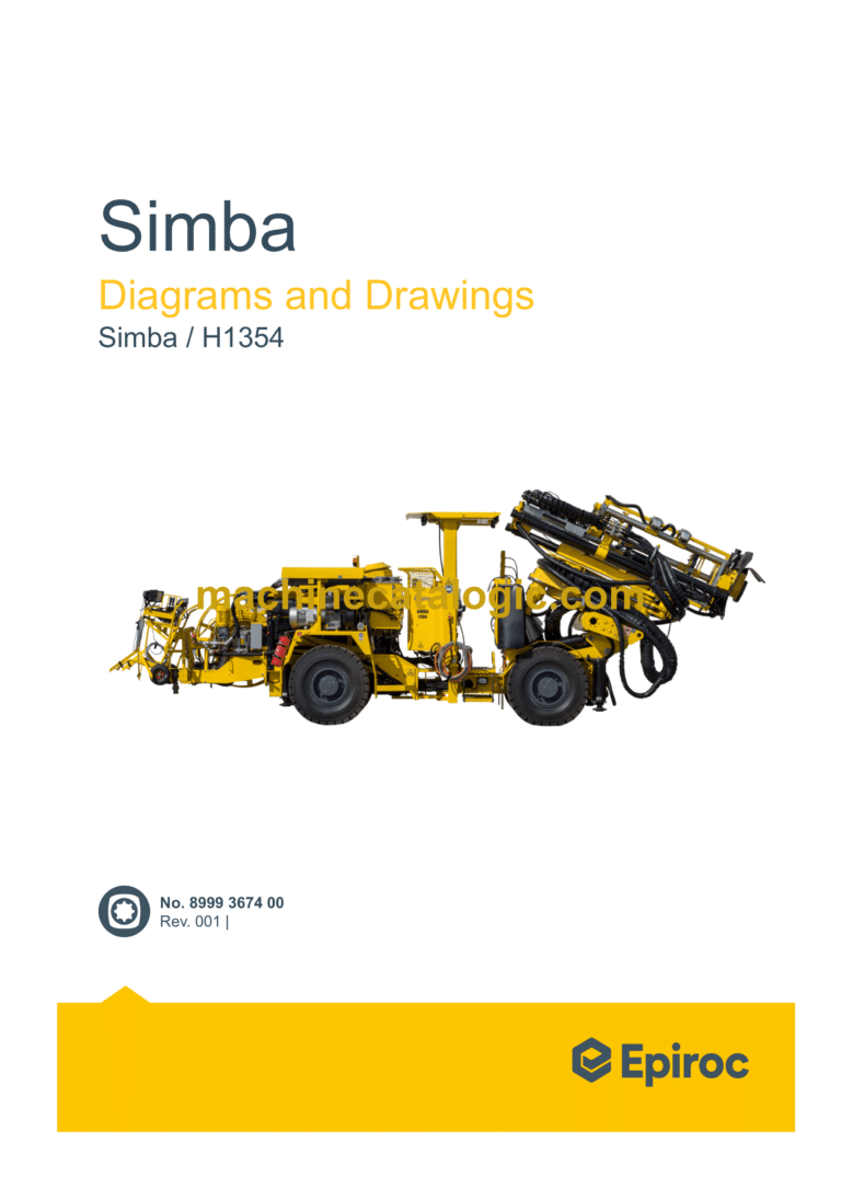 Epiroc Simba H1354 Diagrams and Drawings Manual