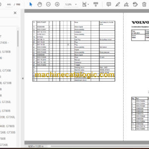 Volvo G726B Motor Grader Parts Catalog