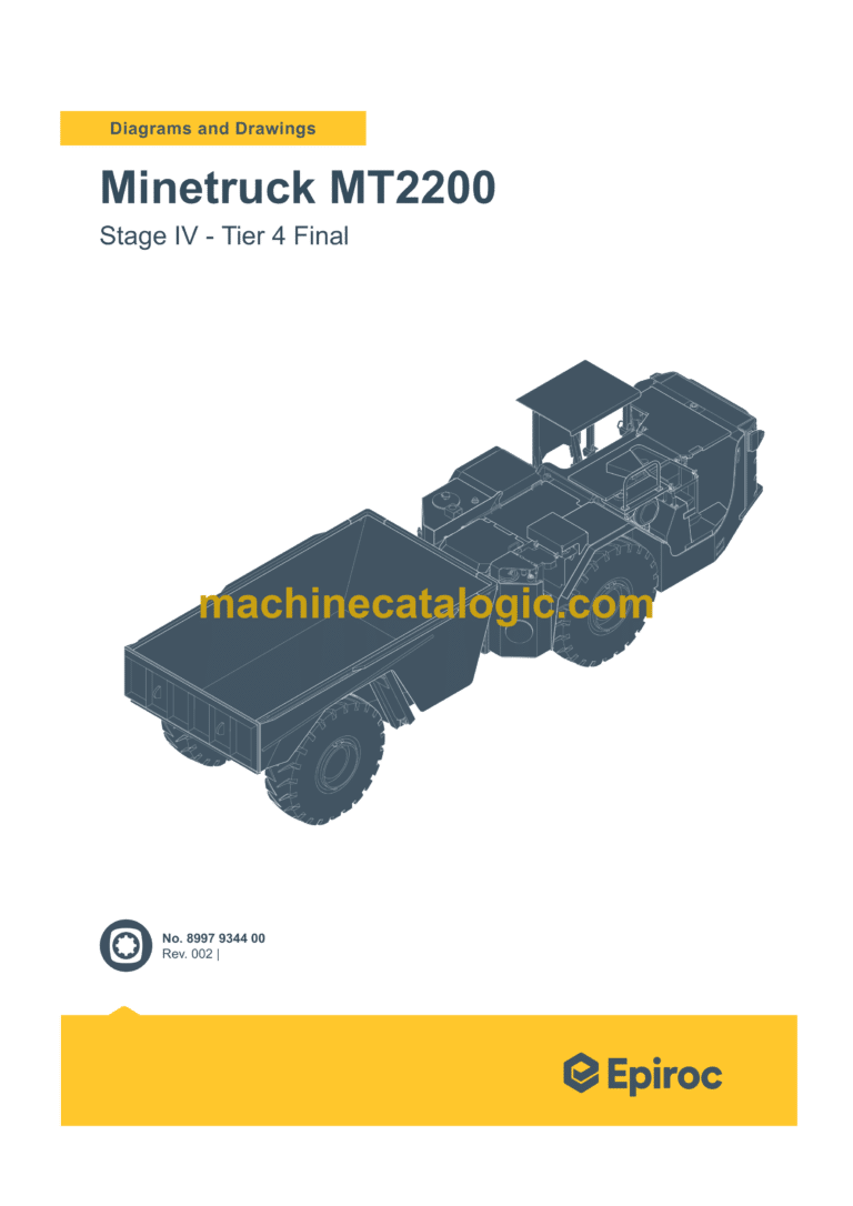 Epiroc Minetruck MT2200 Stage IV - Tier 4 Final Diagrams and Drawings Manual