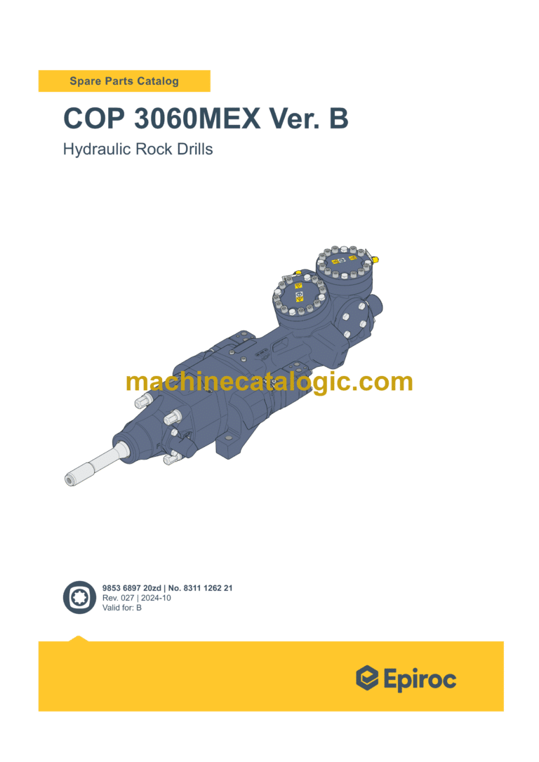 Epiroc COP 3060MEX Version B Hydraulic Rock Drills Parts Catalog