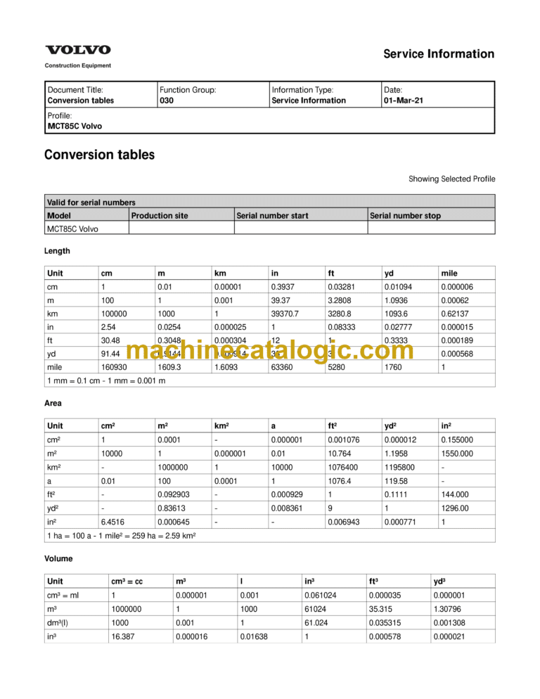 Volvo MCT85C Skid Steer Loader Service & Repair Manual