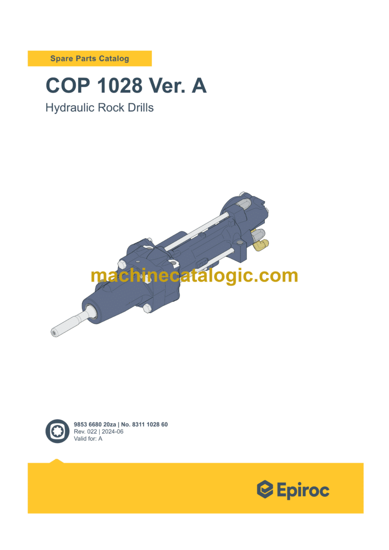 Epiroc COP 1028 Version A Hydraulic Rock Drills Parts Catalog