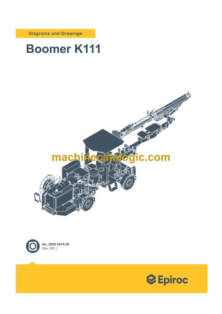 Epiroc Boomer K111 Diagrams and Drawings Manual