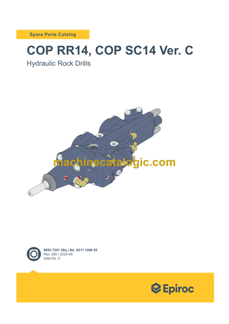 Epiroc COP RR14, SC14 Version C Hydraulic Rock Drills Parts Catalog