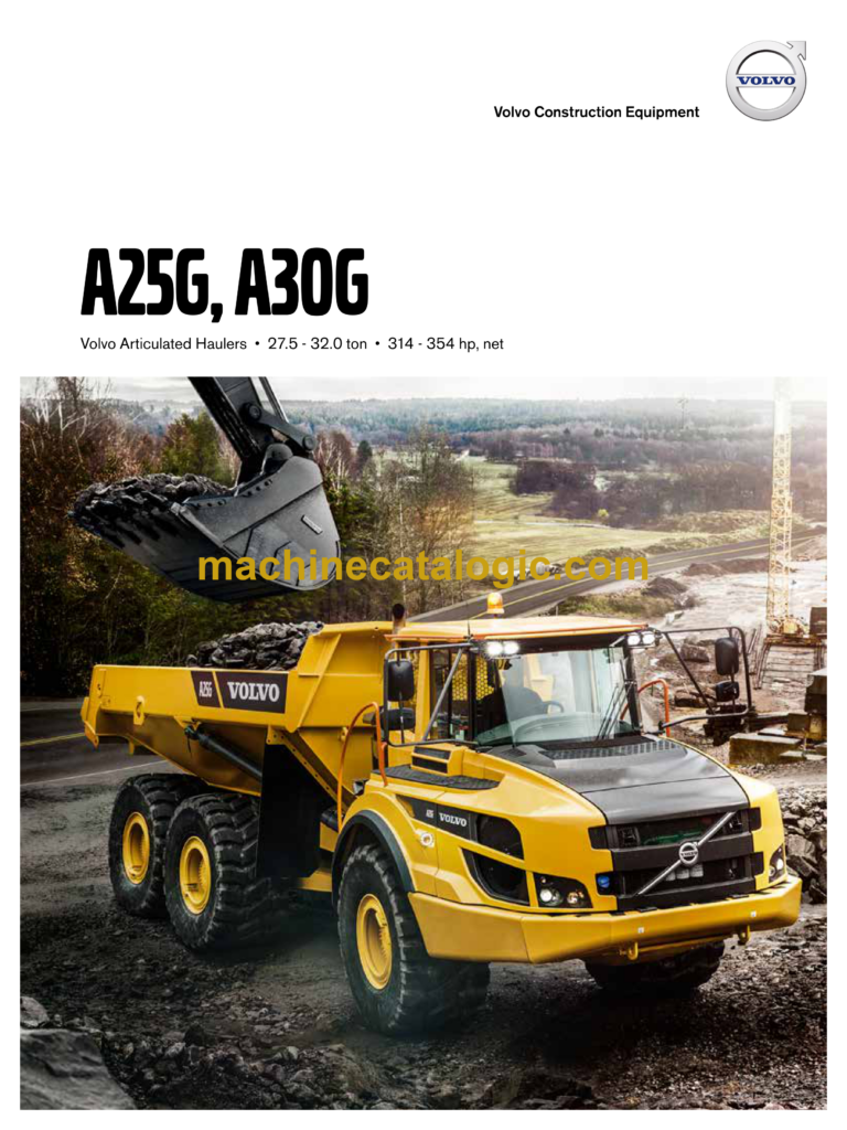 Volvo A25G, A30G Articulated Hauler Dump Truck Service & Repair Manual