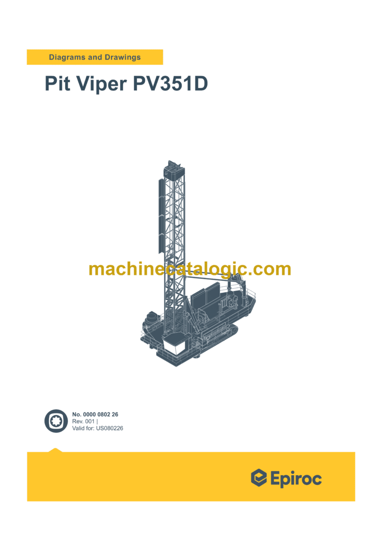 Epiroc Pit Viper PV351D Diagrams and Drawings Manual