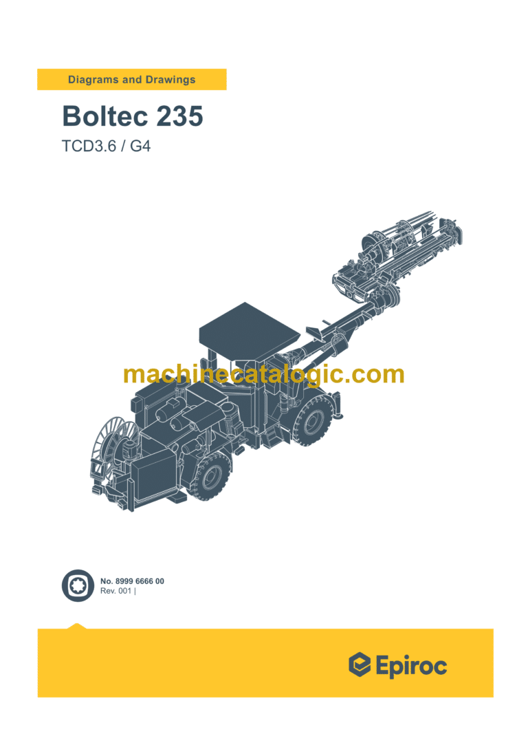 Epiroc Boltec 235 TCD3.6 G4 Diagrams and Drawings Manual