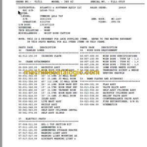 Link Belt Cranes 548HSL Parts Catalog