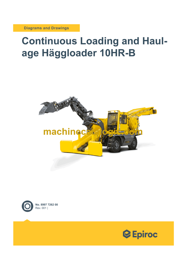 Epiroc Continuous Loading and Haulage Häggloader 10HR-B Diagrams and Drawings Manual