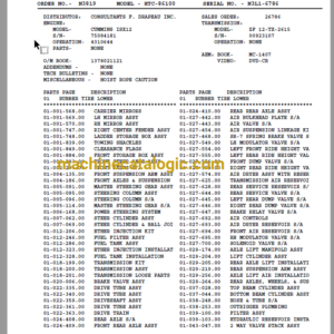 Link Belt Cranes 814 Parts Catalog