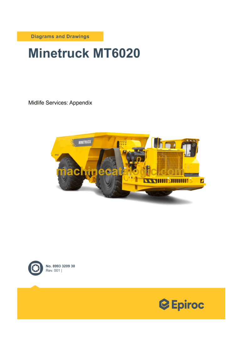 Epiroc Minetruck MT6020 Diagrams and Drawings Manual