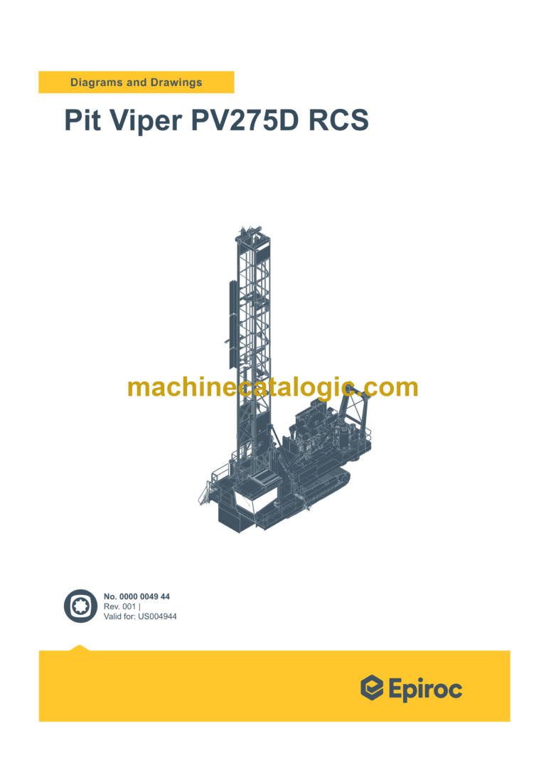 Epiroc Pit Viper PV275D RCS Diagrams and Drawings Manual